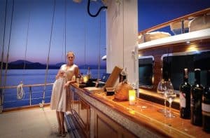 Gulet Mare Nostrum fore deck bar