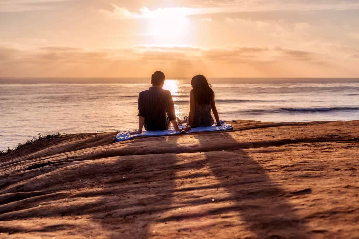 Couple on Beach Sunset